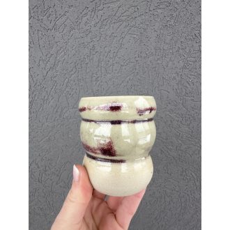 Burgundi&Beige Wavy Cup