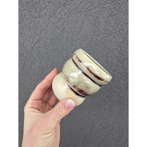 Burgundi&Beige Wavy Cup