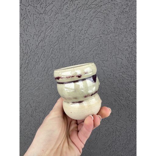 Burgundi&Beige Wavy Cup