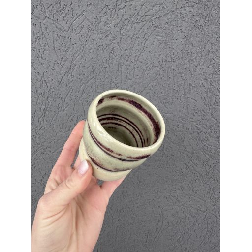 Burgundi&Beige Wavy Cup