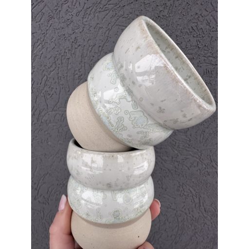 White Crystal Wavy Mugs