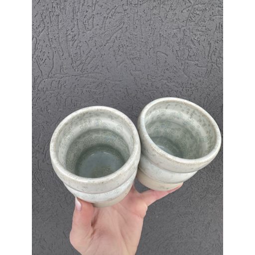White Crystal Wavy Mugs