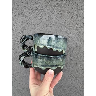 Dark Green mugs Bögre