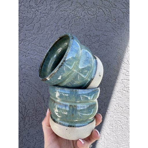 Blue Wavy Mugs