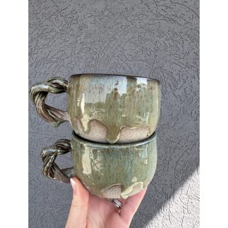 Grey Green Mugs