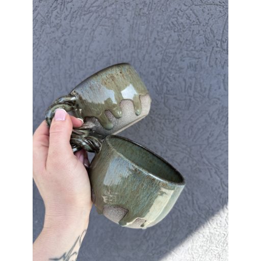 Grey Green Mugs