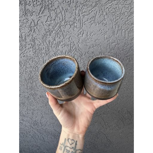 Brown and Blue Mugs