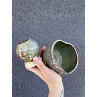 Moss Green Heart Shape Matcha szett