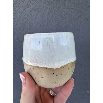 Glossy White and Pink Mug
