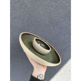 Moss Green Chip and Dip