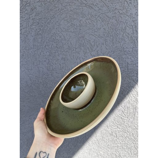 Moss Green Chip and Dip